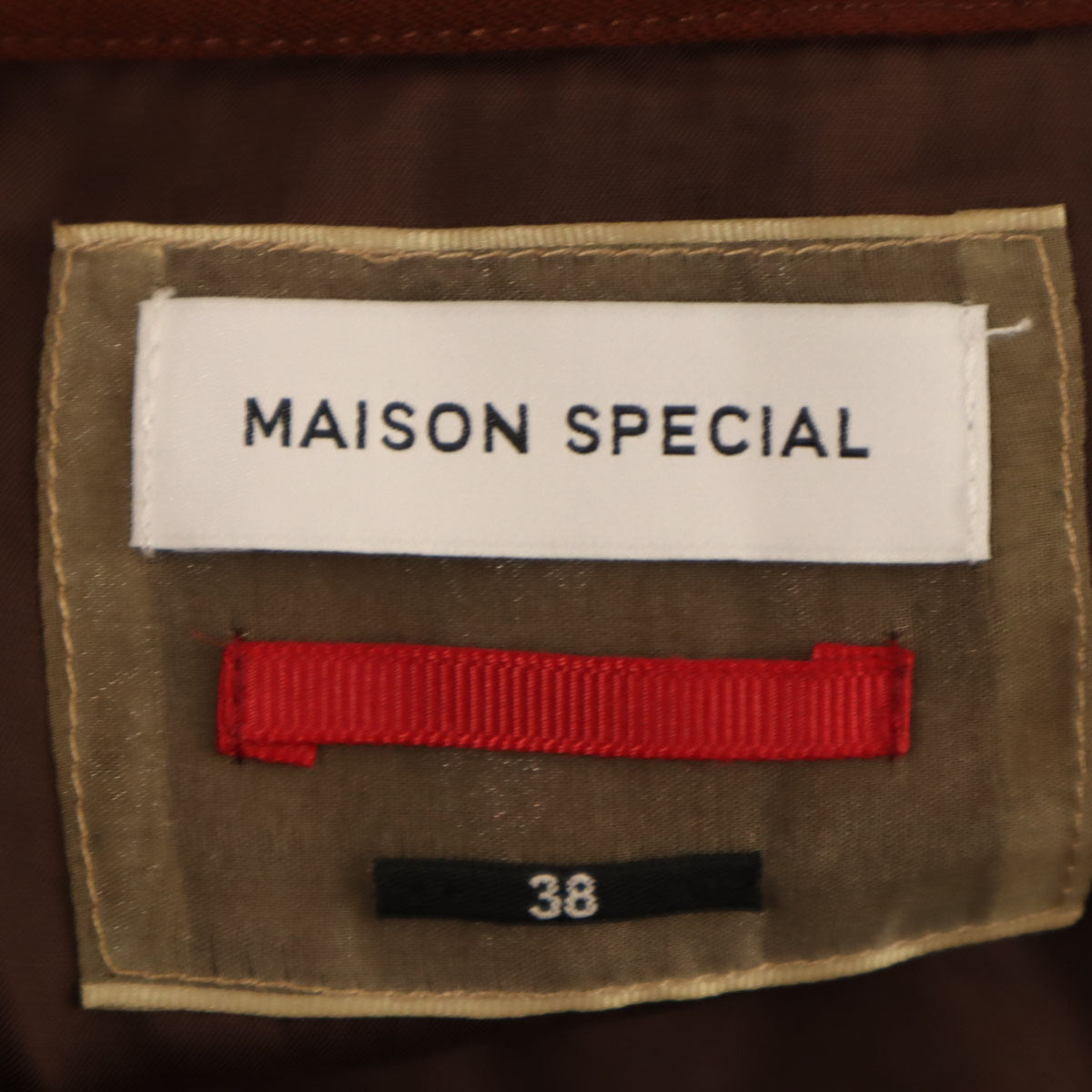 MAISON SPECIAL メゾンスペシャル ロング丈 プリーツスカート 38 赤茶 レディース