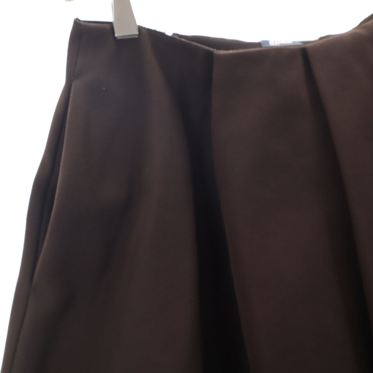 JIL SANDER NAVY ジルサンダーネイビー イタリア製 ミディ丈 プリーツスカート 34 ブラウン フレア レディース