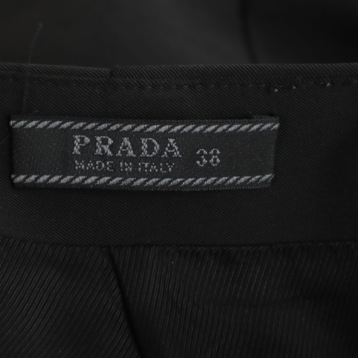 PRADA プラダ イタリア製 ミディ丈 タイトスカート 38 ブラック レディース