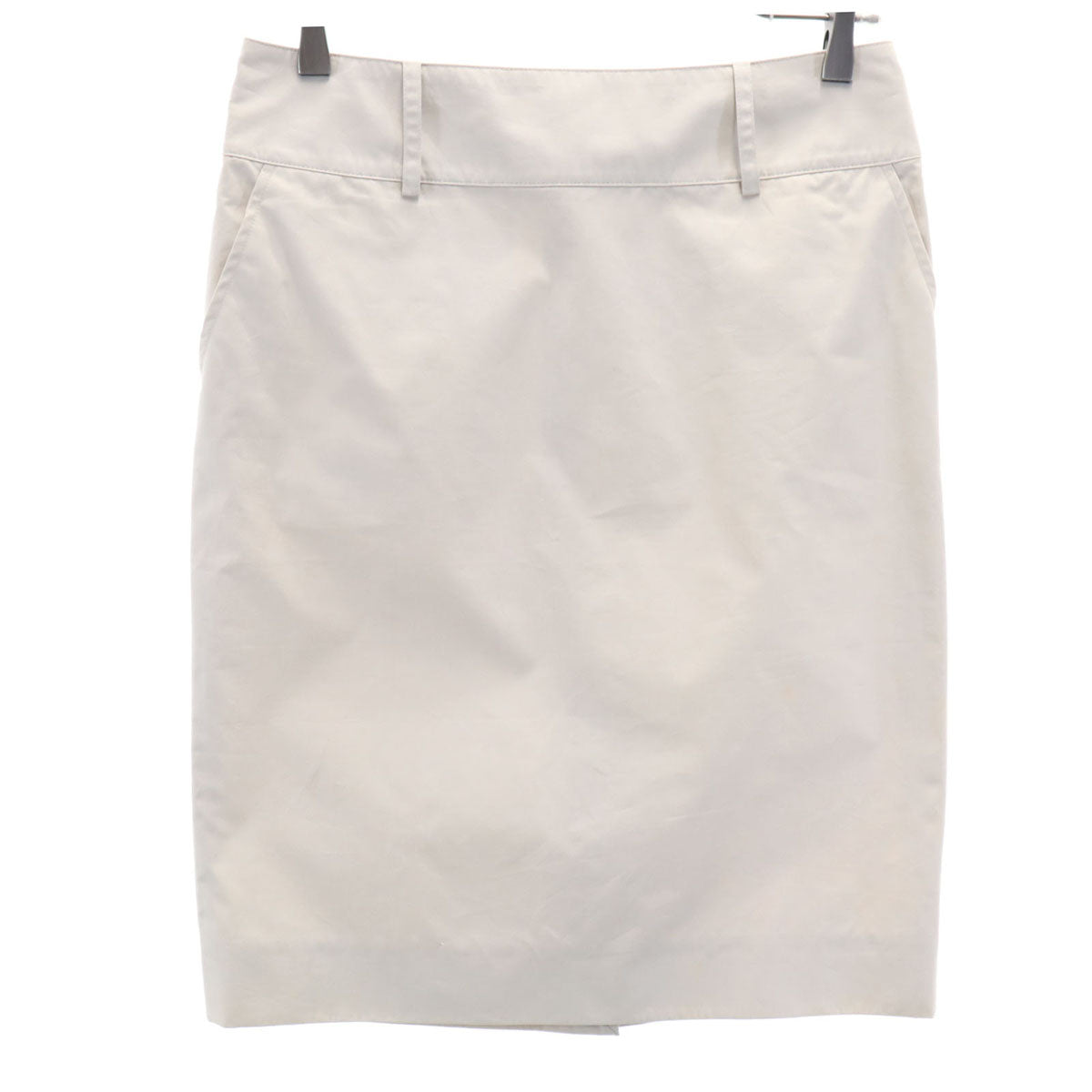 CELINE セリーヌ フランス製 ミディ丈 タイトスカート 36 グレージュ レディース