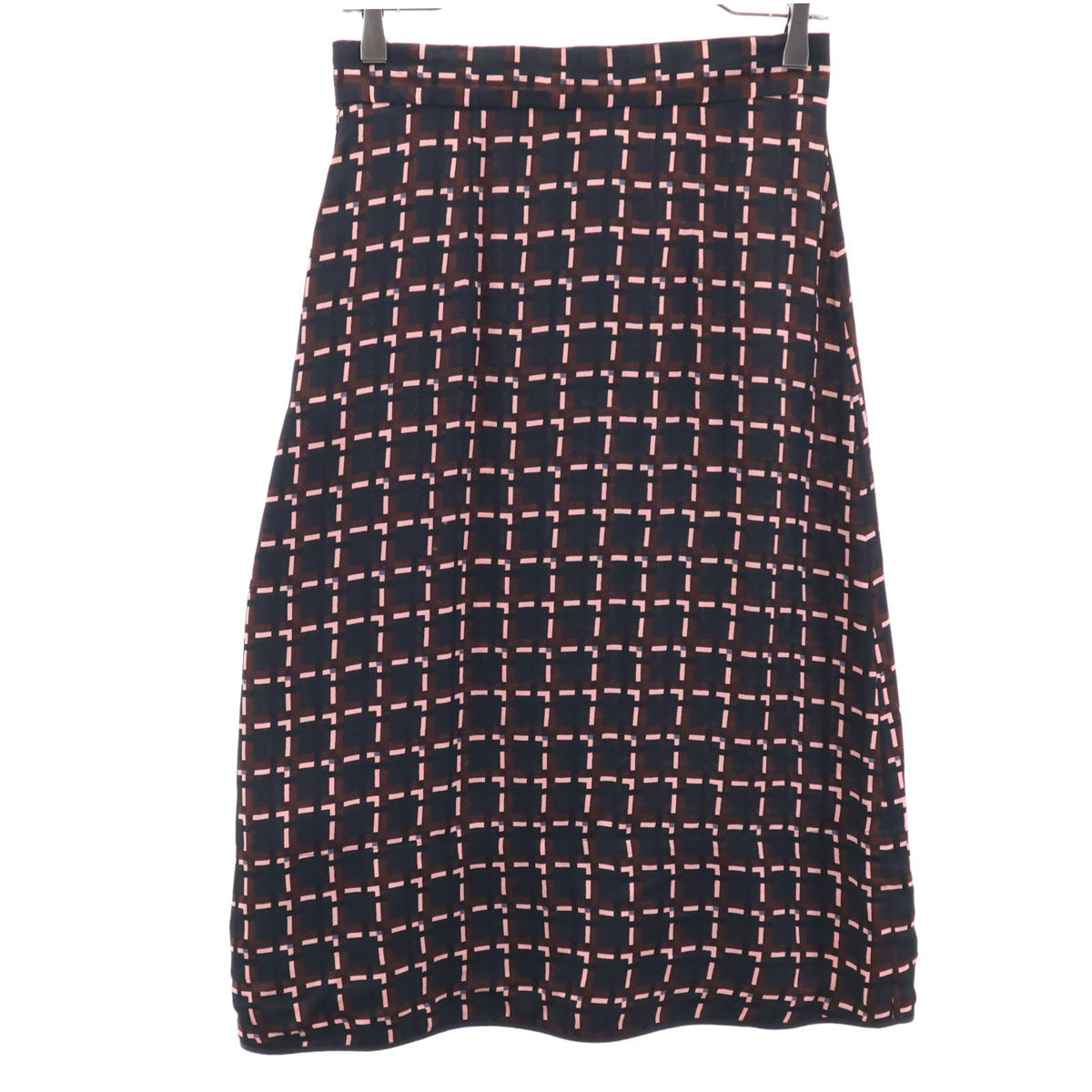 MARNI マルニ イタリア製 総柄 膝丈スカート 38 ブラック レディース