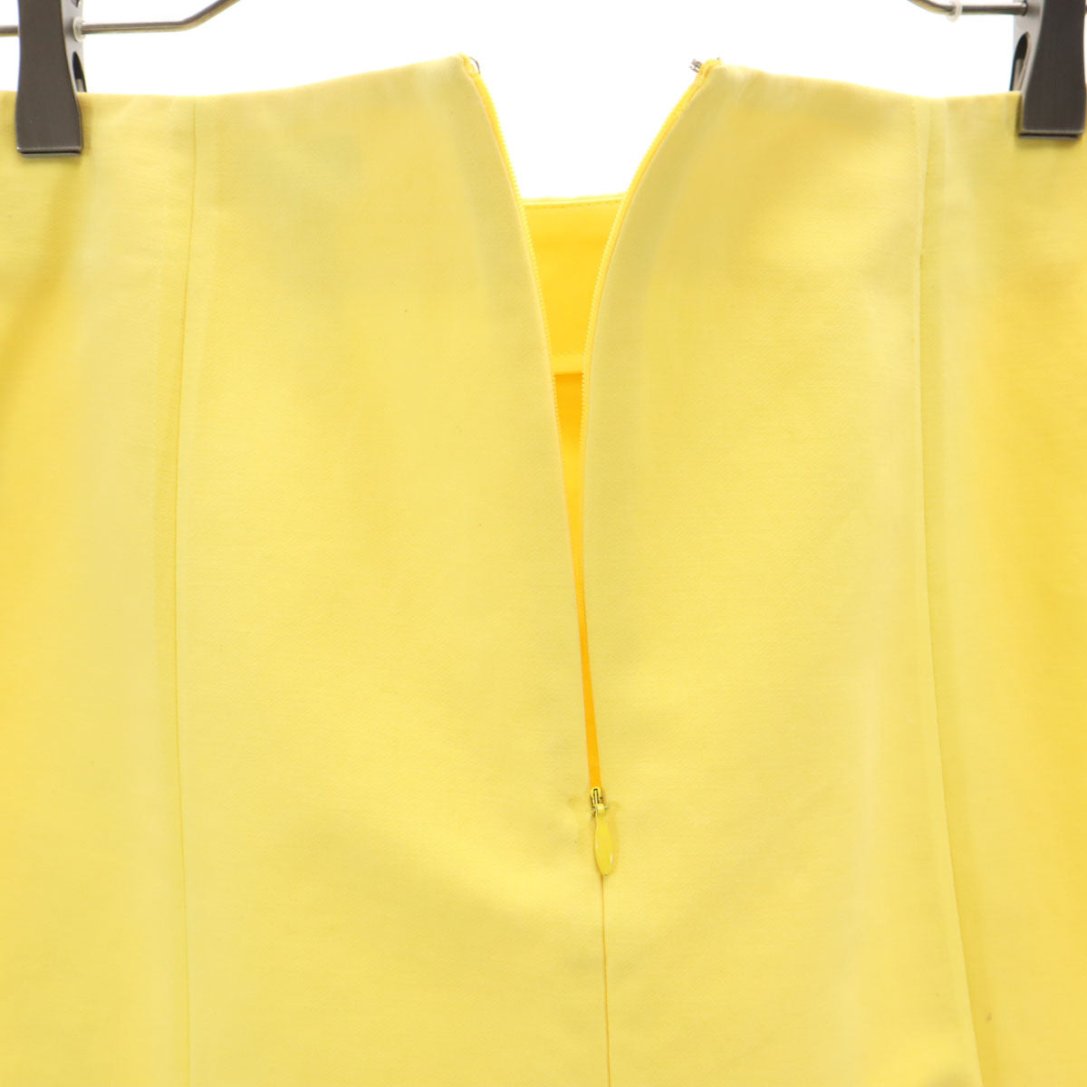 CELINE セリーヌ フランス製 ミディ丈 プリーツスカート 36 イエロー レディース