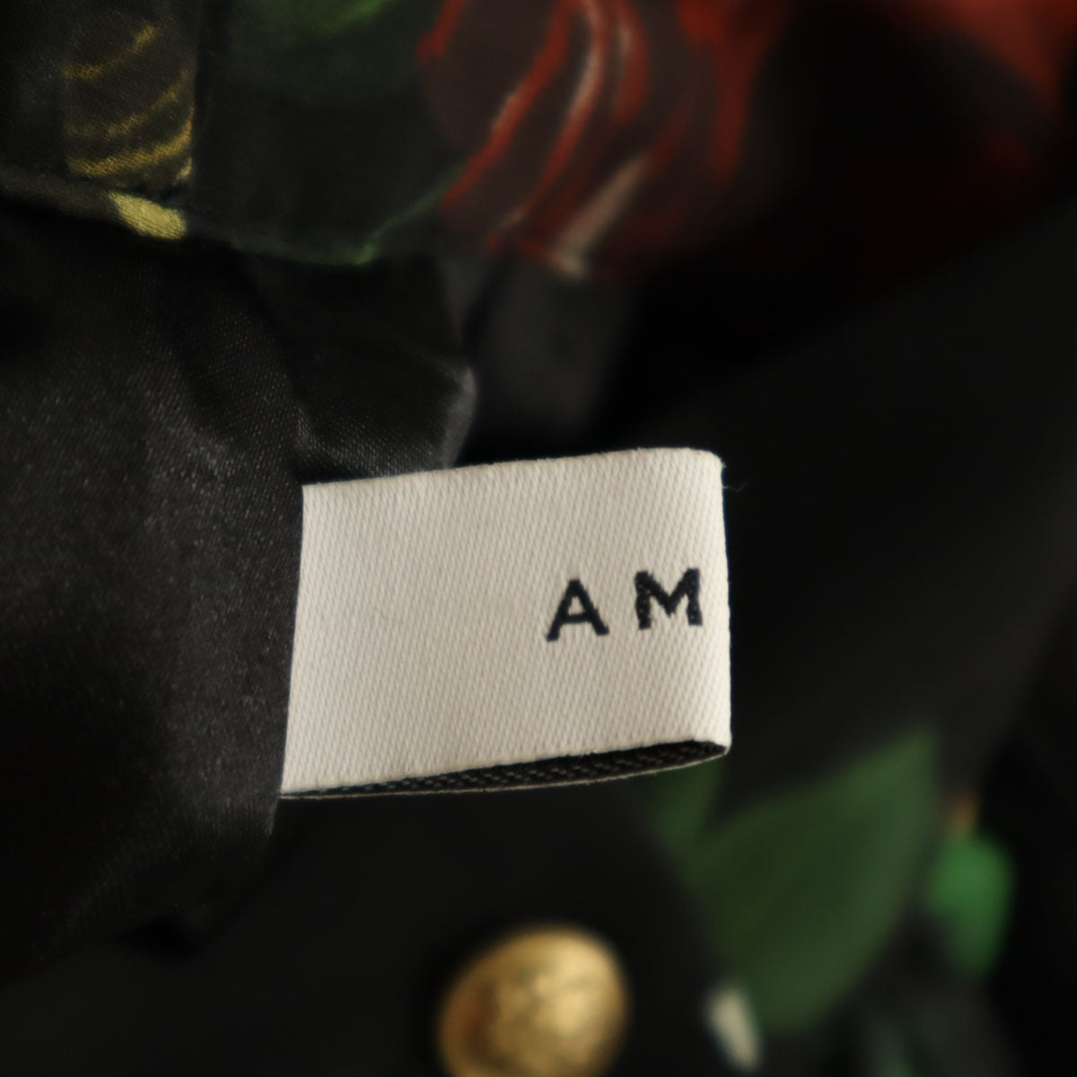 AMERI UNDRESSED アメリ 花柄 ロング丈 シウォン プリーツスカート 黒系 レディース