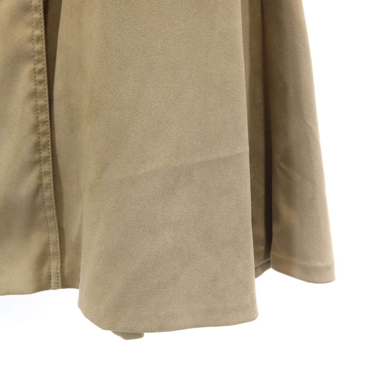 BLUE LABEL CRESTBRIDGE ブルーレーベルクレストブリッジ ミディ丈 フェイクスエード フレアスカート 38 ベージュ レディース