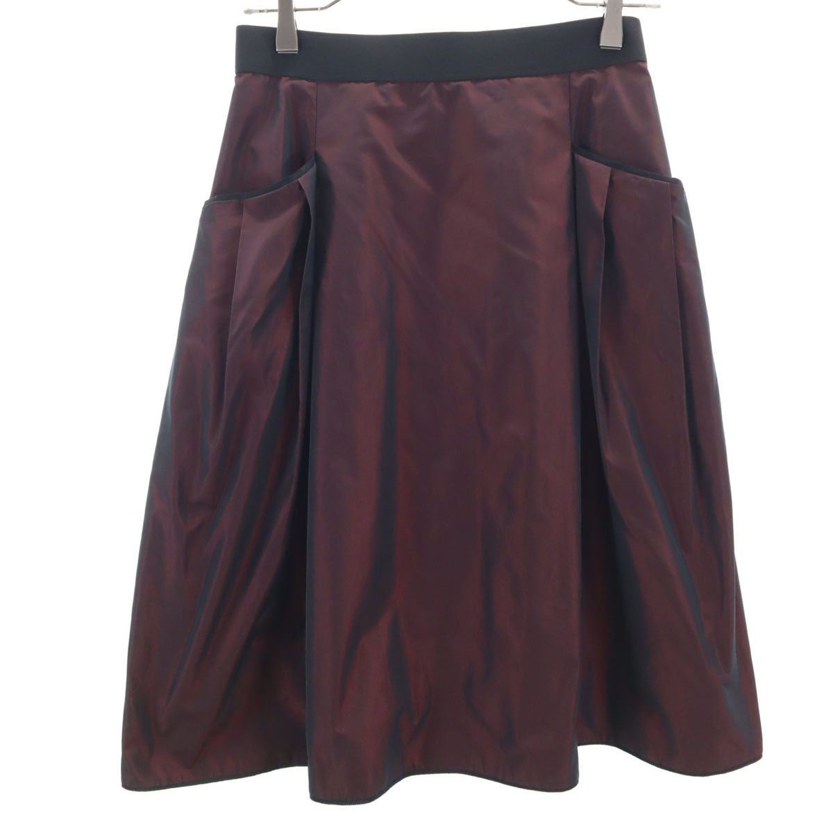 LANVIN LA COLLECTION ランバンコレクション 日本製 ミディスカート 38 レッド系 レディース