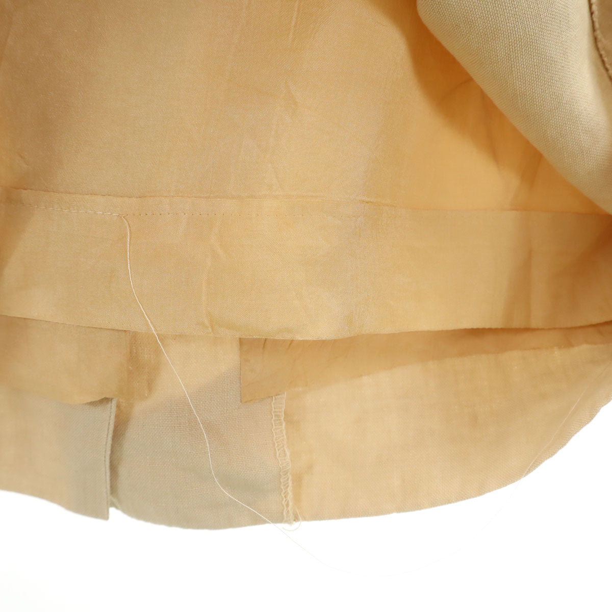 CELINE セリーヌ フランス製 リネン ミディ丈 タイトスカート 38 ベージュ レディース