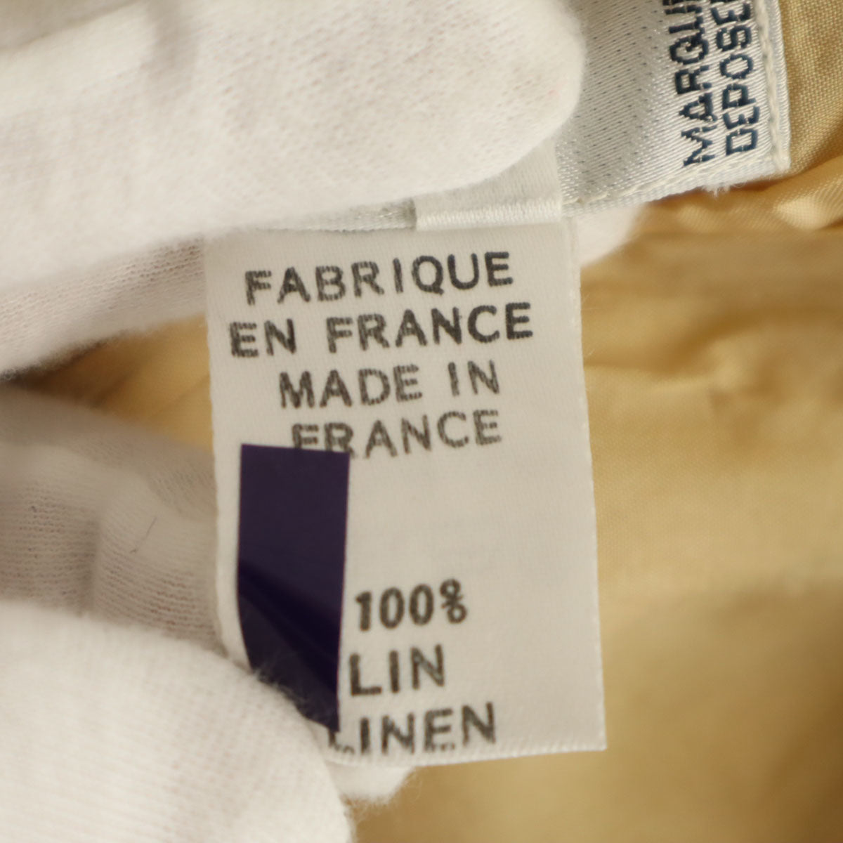 CELINE セリーヌ フランス製 リネン ミディ丈 タイトスカート 38 ベージュ レディース