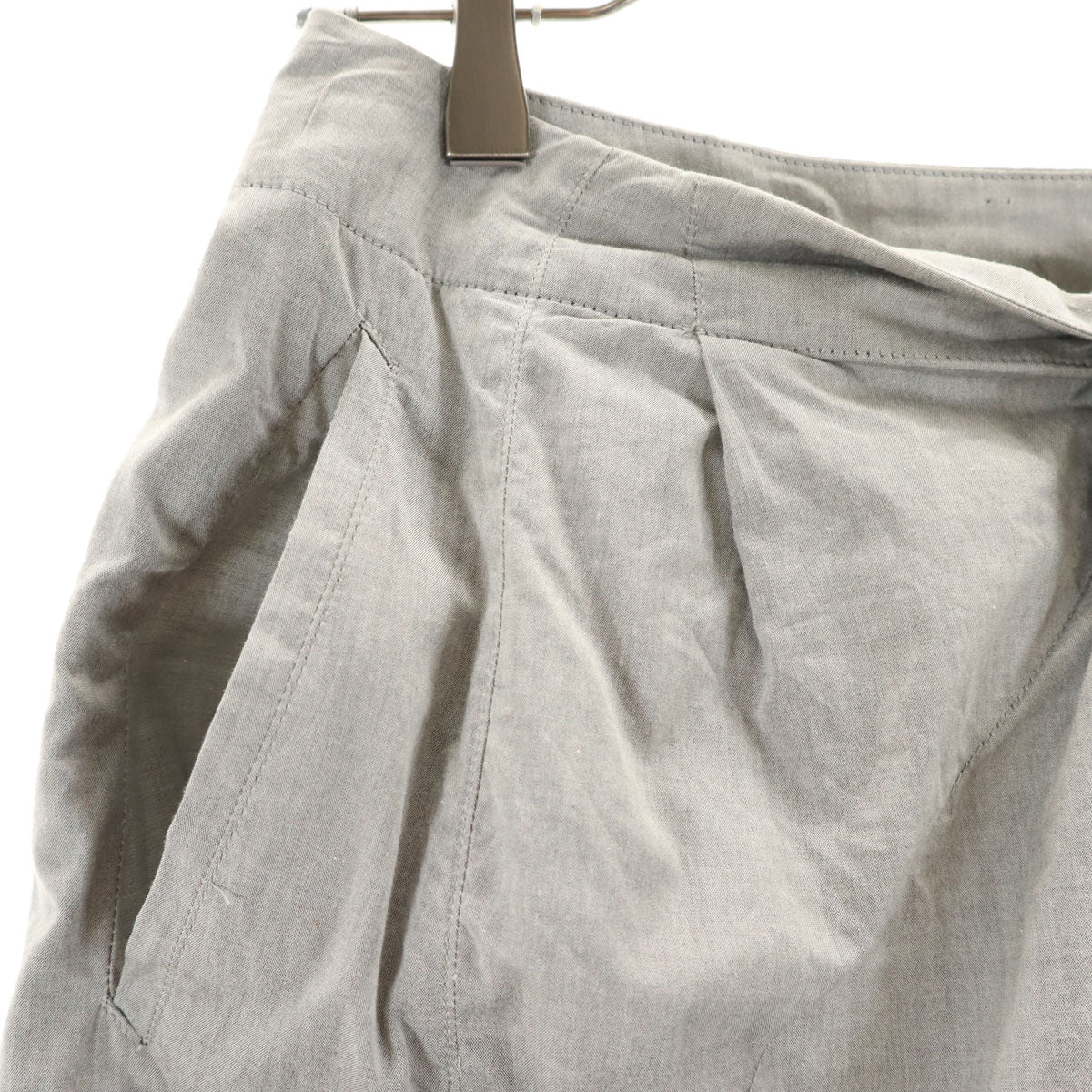 ISSEY MIYAKE イッセイミヤケ 80s 日本製 筆タグ ヴィンテージ ロング丈 変形 ラップスカート M グレー レディース