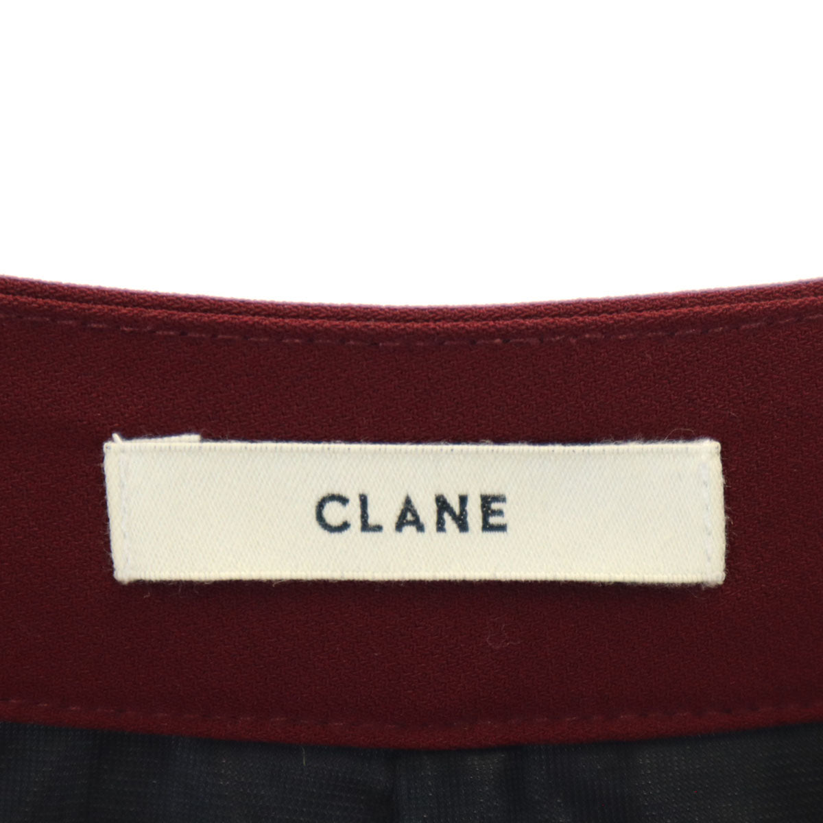 CLANE クラネ ミディ丈 ドロップフラワー プリーツレイヤード スカート 2 ブラウン×ボルドー レディース