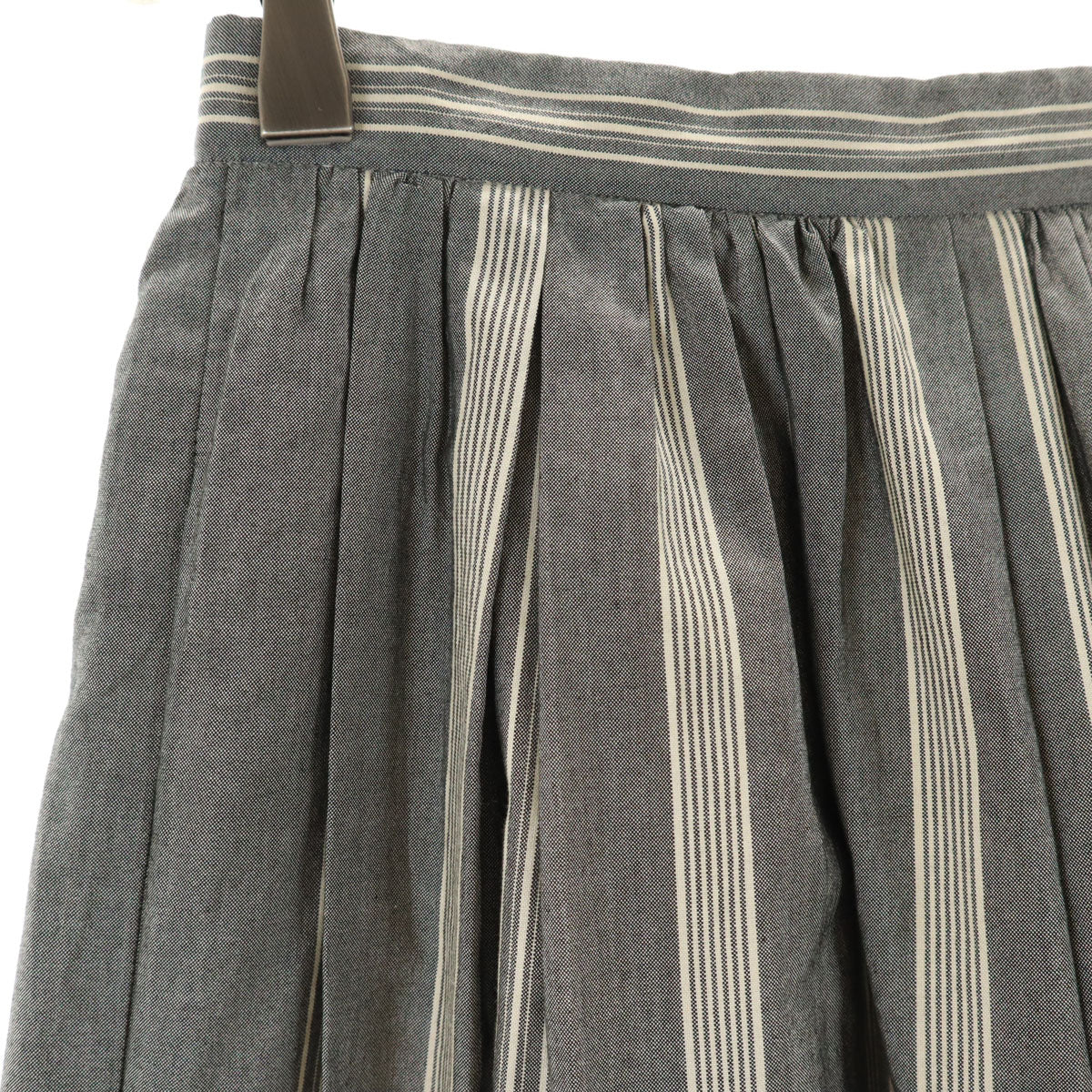 MARGARET HOWELL マーガレットハウエル シルクブレンド 日本製 ミディ丈 スカート 1 グレー レディース