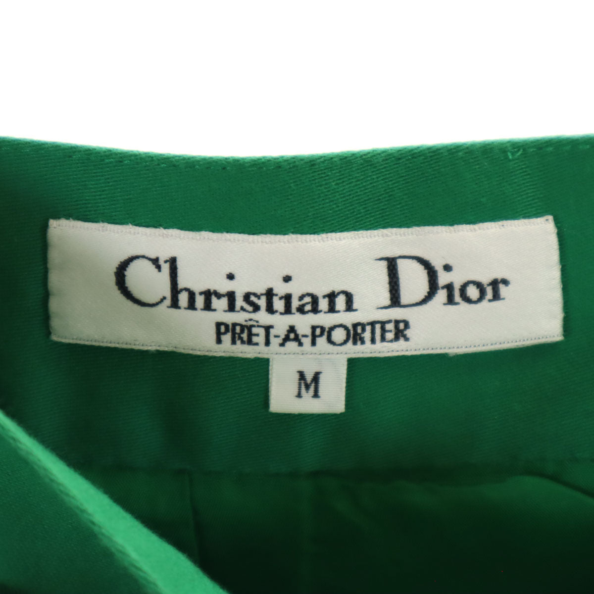 Christian Dior PRET-A-PORTER クリスチャンディオール プレタポルテ 90s オールド ミディ丈 スカート M グリーン レディース