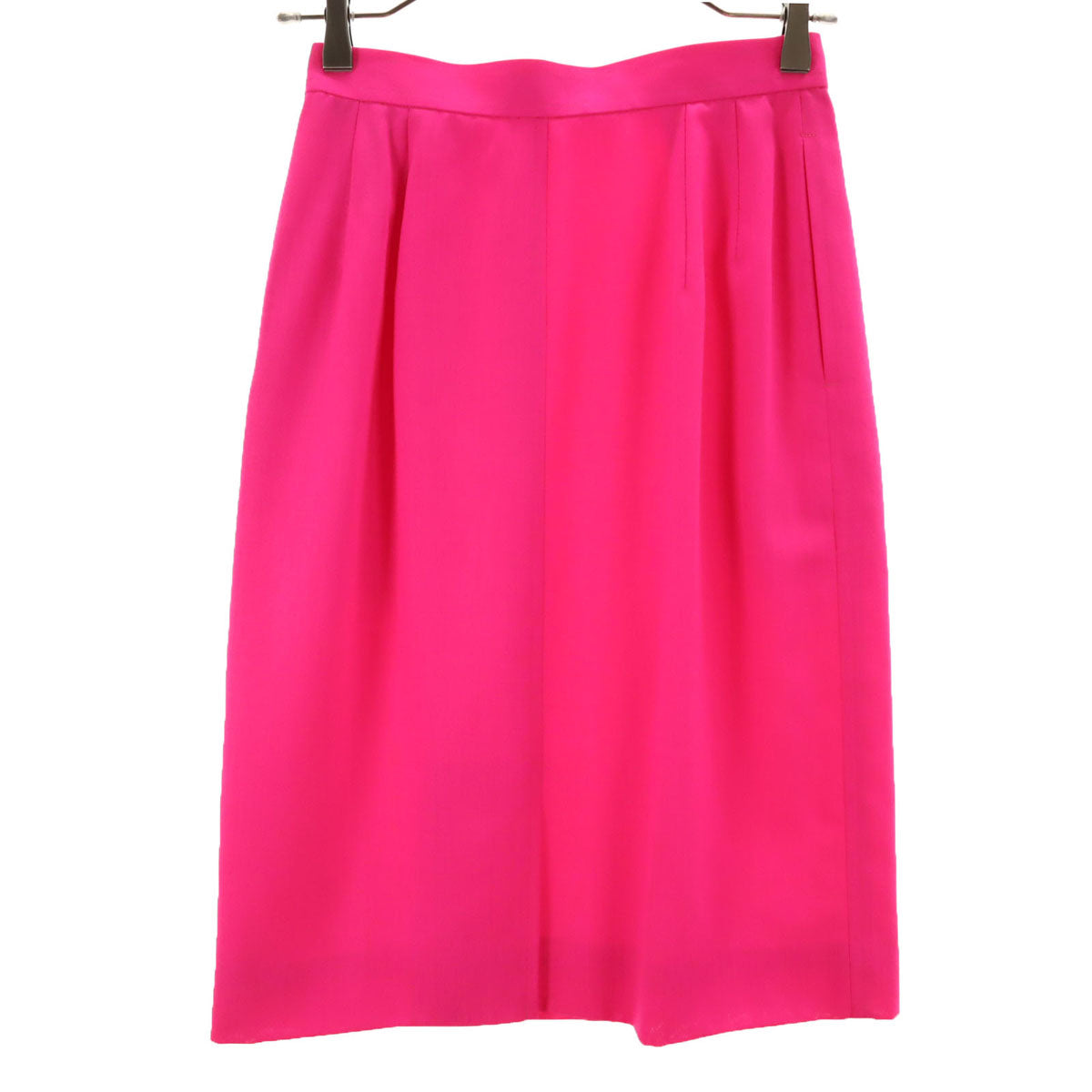 YVES SAINT LAURENT イヴサンローラン 90s ウール オールド ミディ丈 スカート M ピンク レディース