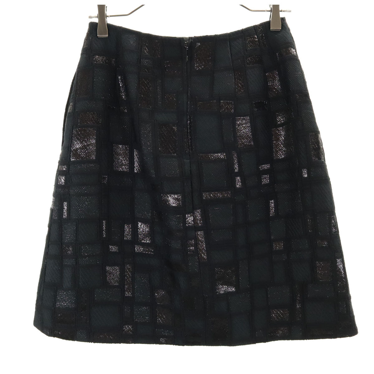 Rene ルネ 日本製 ウールブレンド ミディ丈 スカート 36 ブラック レディース