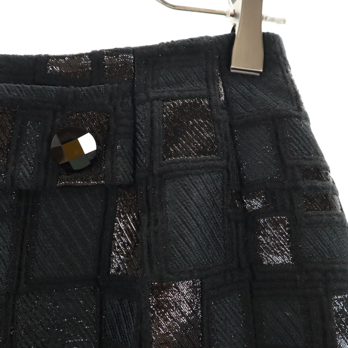 Rene ルネ 日本製 ウールブレンド ミディ丈 スカート 36 ブラック レディース