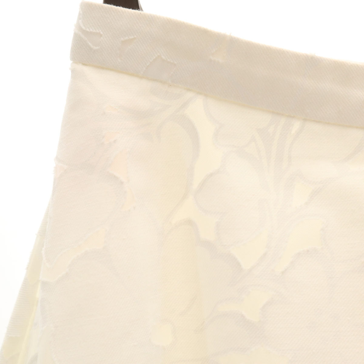 Rene ルネ 日本製 花柄 ミディ丈 フレアスカート 36 ホワイト レディース