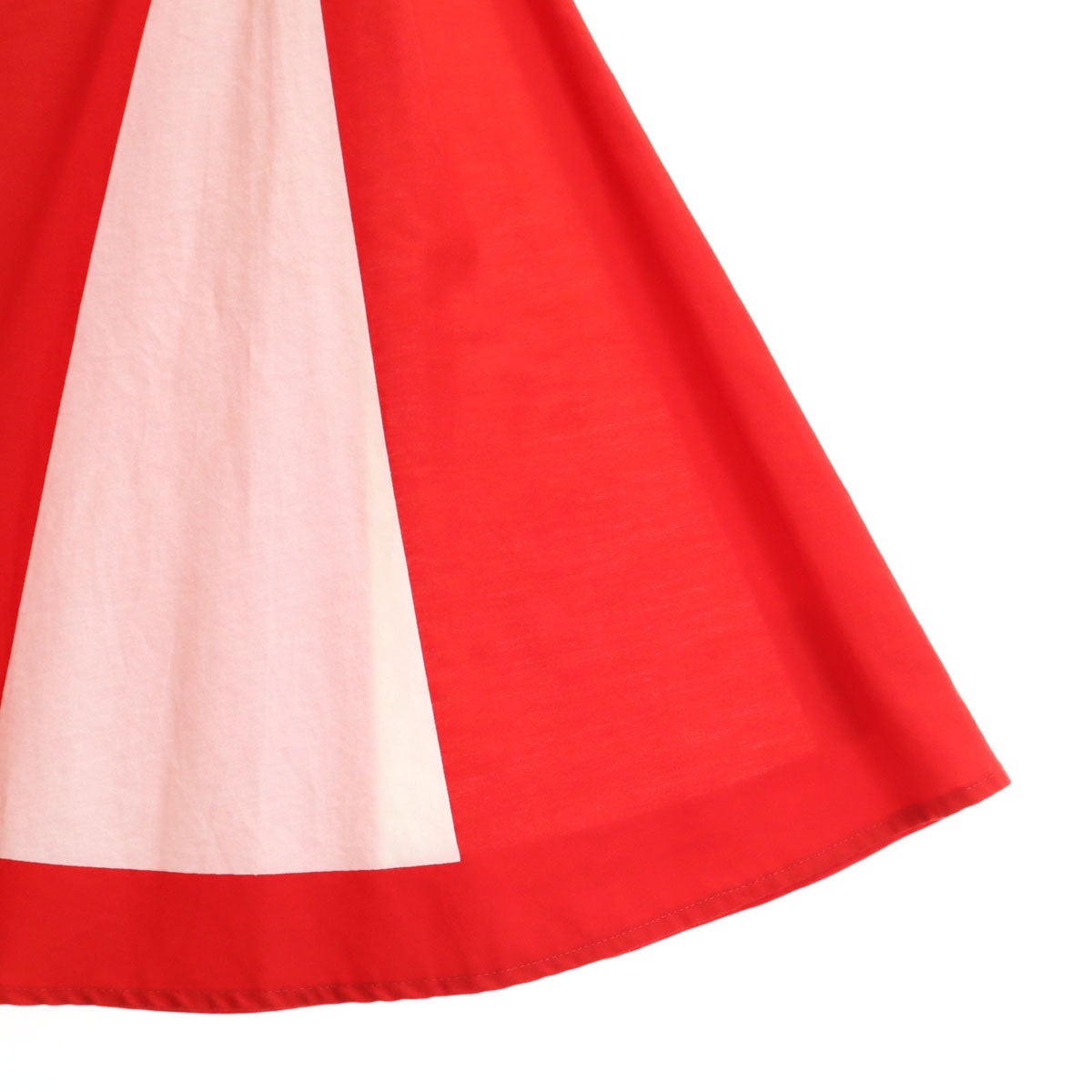 agnes b. アニエスベー フランス製 ミディ丈 フレアスカート 2 レッド レディース