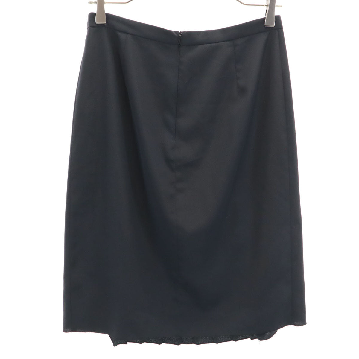 agnes b. アニエスベー 日本製 ミディ丈 プリーツ タイトスカート 38 ブラック レディース