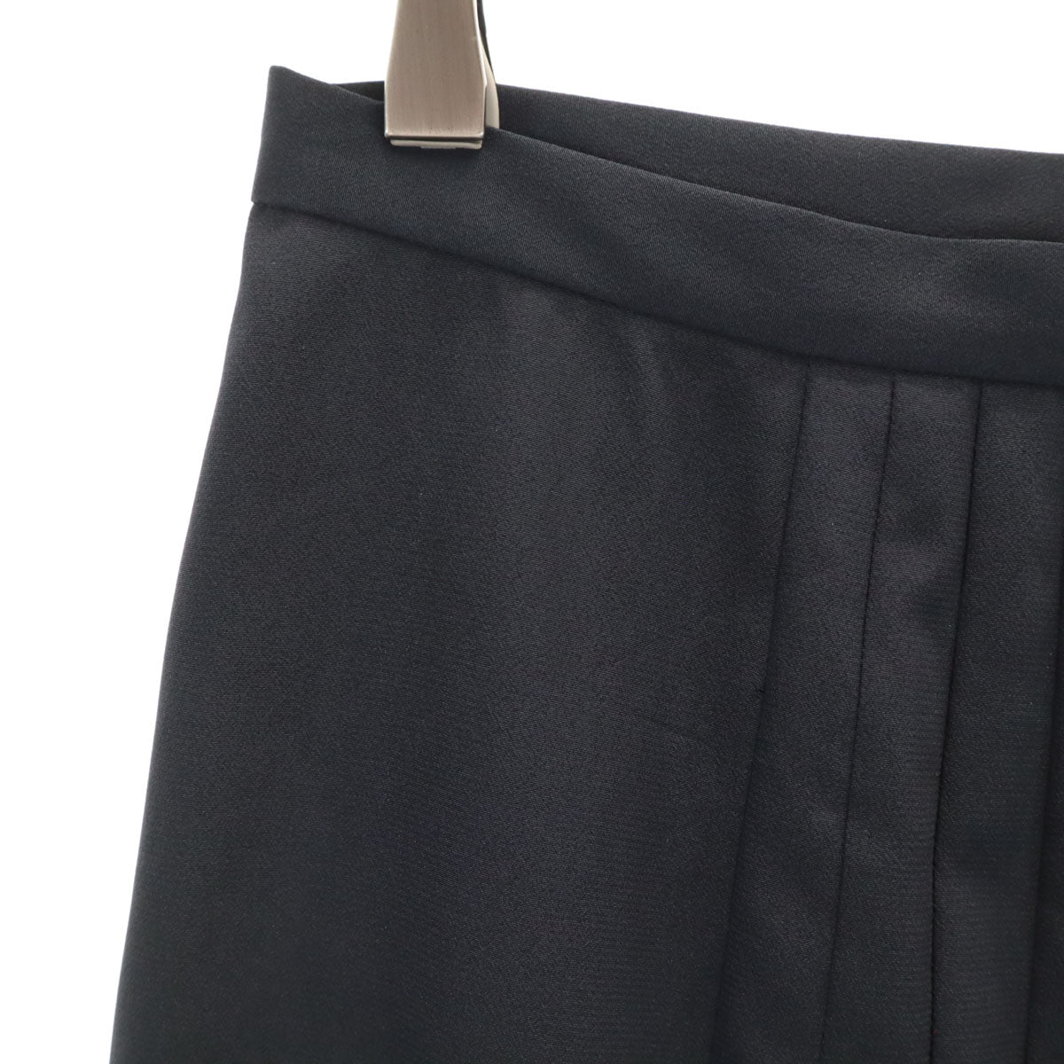 agnes b. アニエスベー 日本製 ミディ丈 プリーツ タイトスカート 38 ブラック レディース