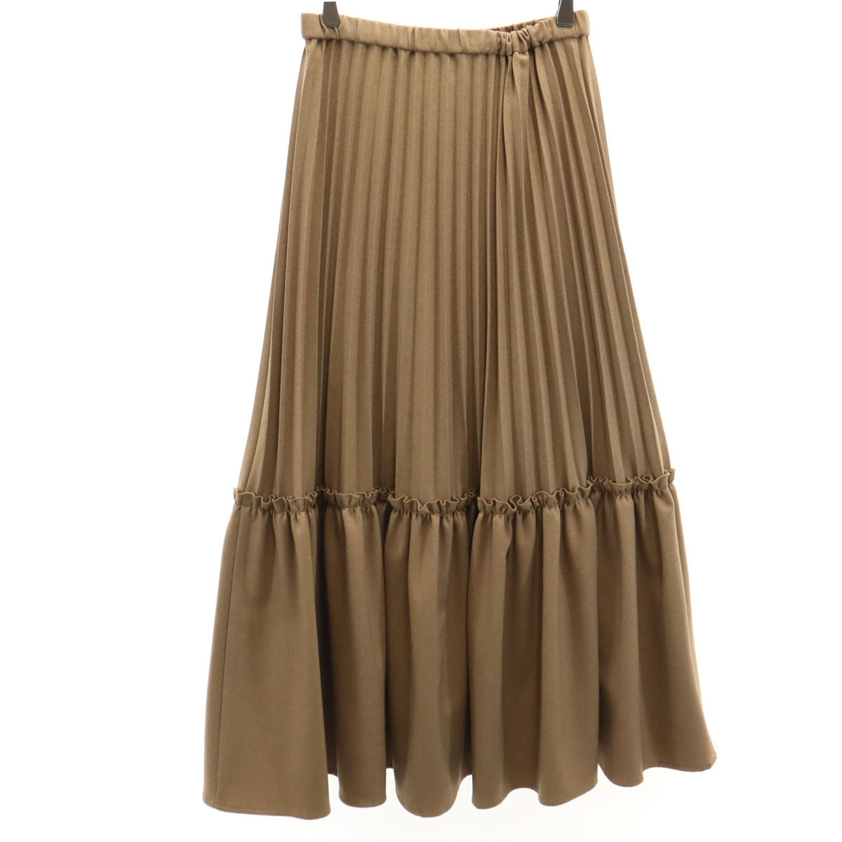 A day in the life UNITED ARROWS アデイインザライフ ユナイテッドアローズ ロング丈 プリーツスカート ブラウン ティアード レディース
