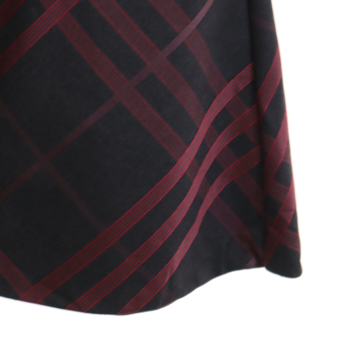 BURBERRY LONDON バーバリーロンドン 日本製 ウールブレンド ミモレ丈 フレアスカート 40 ブラック系 レディース