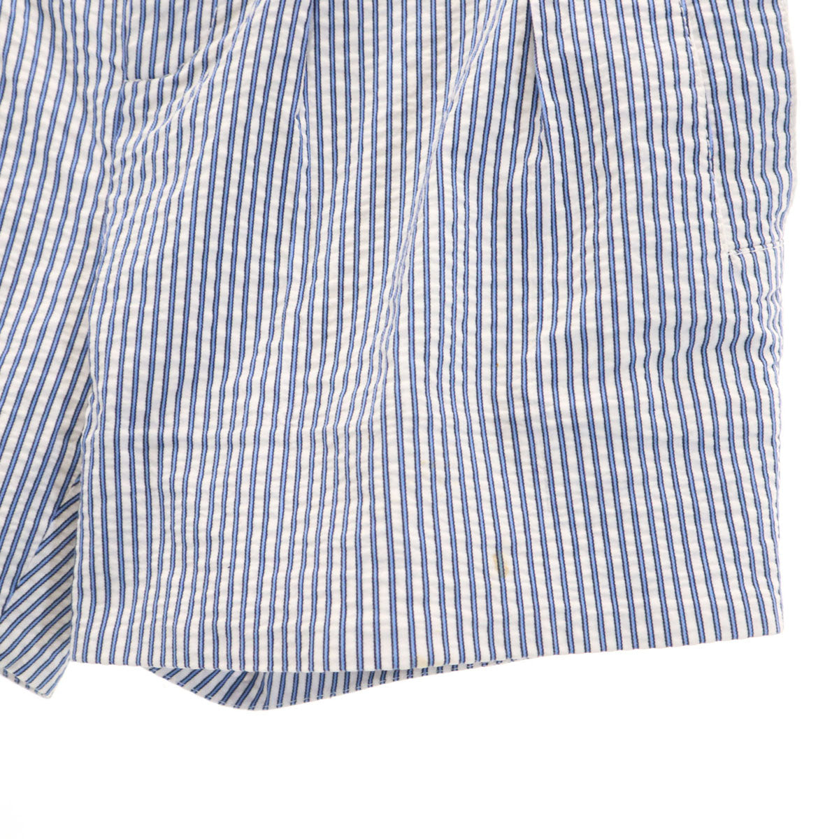 GUCCI グッチ イタリア製 ストライプ柄 シアサッカー ショートパンツ 36 ホワイト レディース