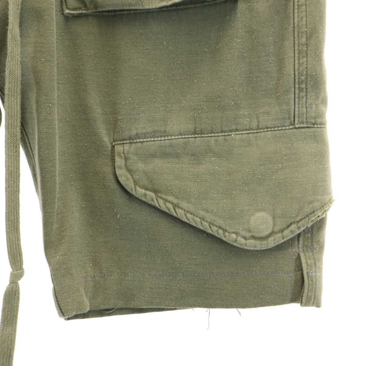 GREG LAUREN グレッグローレン USA製 カーゴショートパンツ 0 カーキ メンズ