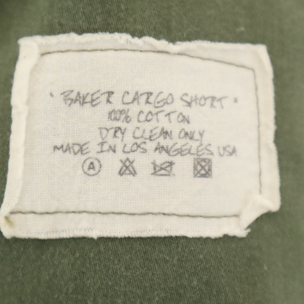 GREG LAUREN グレッグローレン USA製 カーゴショートパンツ 0 カーキ メンズ