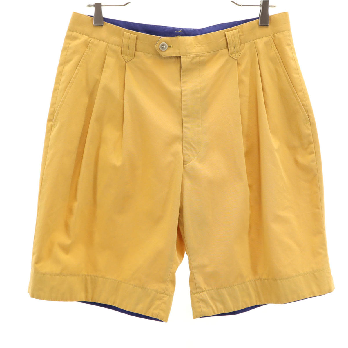 Christian Dior MONSIEUR クリスチャンディオール ムッシュ 90s オールド タック ショートパンツ 85 山吹色 メンズ