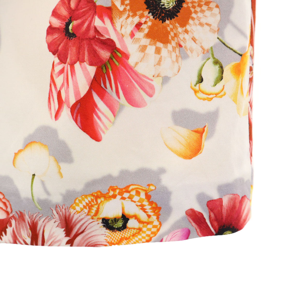 Salvatore Ferragamo サルヴァトーレフェラガモ イタリア製 花柄 ミニ丈 タイトスカート 40 ホワイト レディース