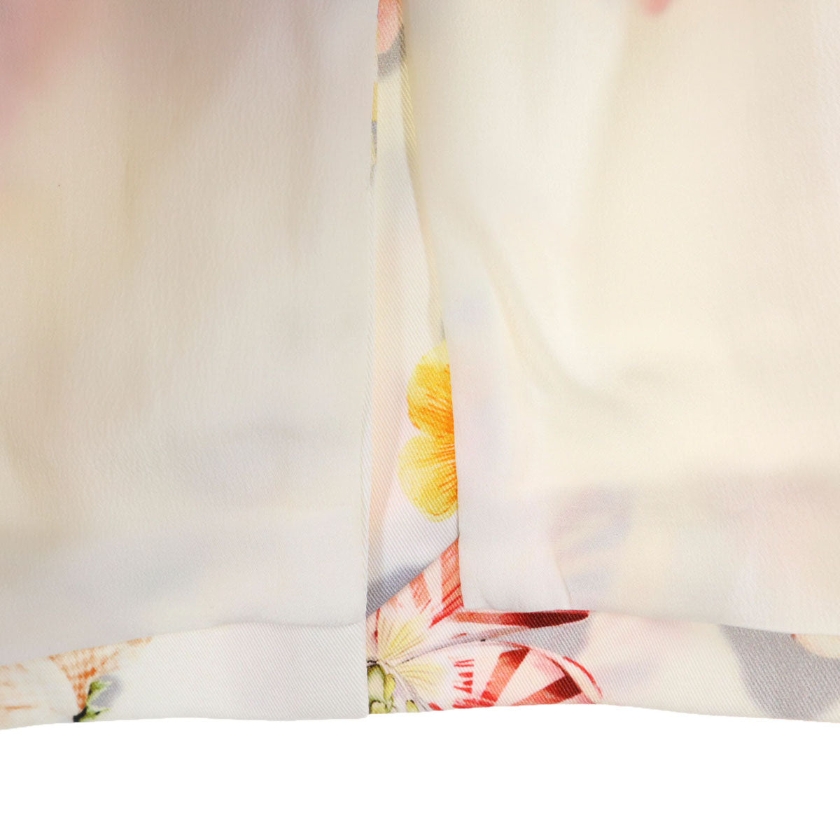 Salvatore Ferragamo サルヴァトーレフェラガモ イタリア製 花柄 ミニ丈 タイトスカート 40 ホワイト レディース