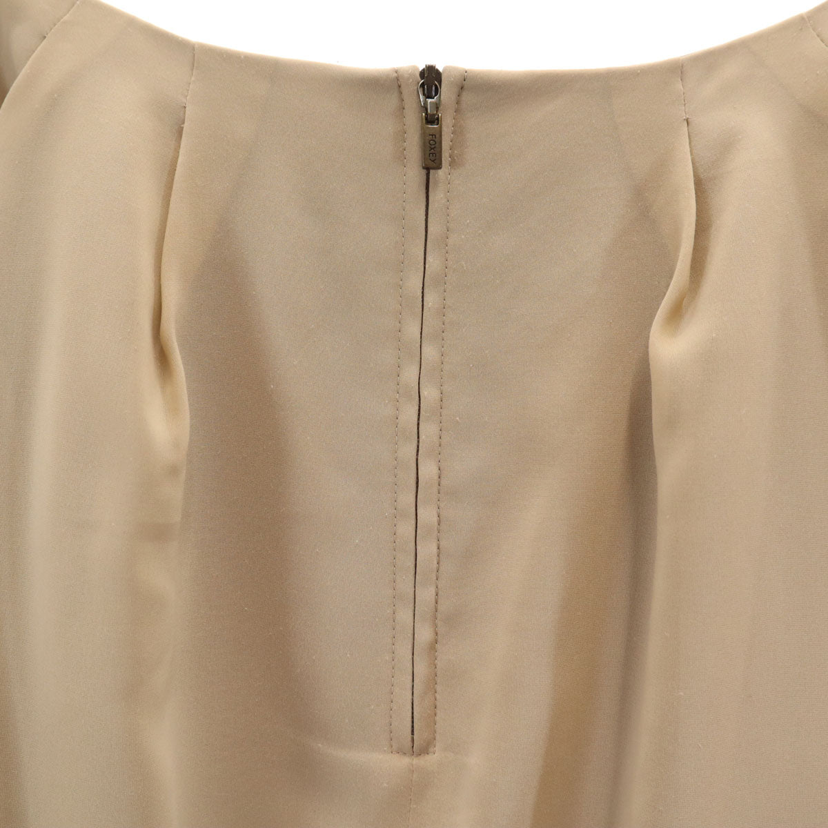 FOXEY NEW YORK フォクシーニューヨーク 日本製 ミニ丈 フレアスカート 38 ベージュ レディース
