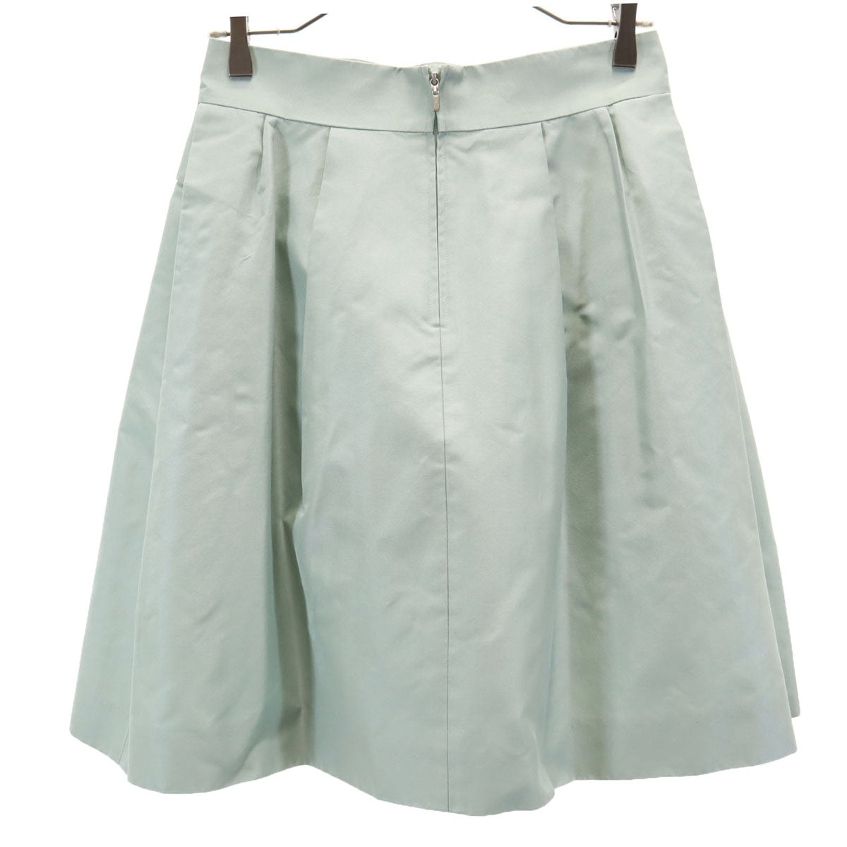 FOXEY フォクシー 日本製 シルク ミディ丈 フレアスカート 40 ダスティミント レディース