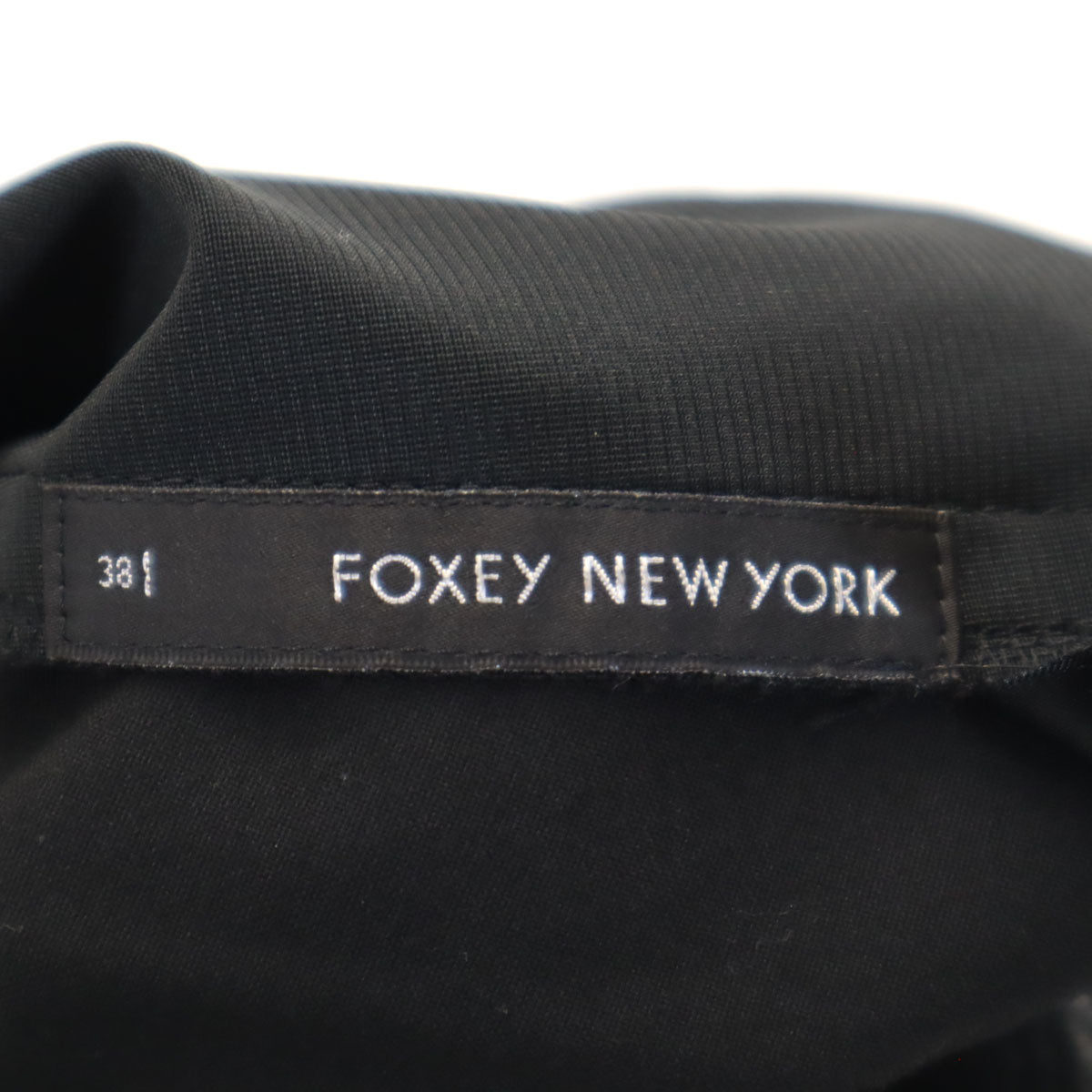 FOXEY NEW YORK フォクシーニューヨーク 日本製 ミディ丈 フレアスカート 38 ブラック レディース