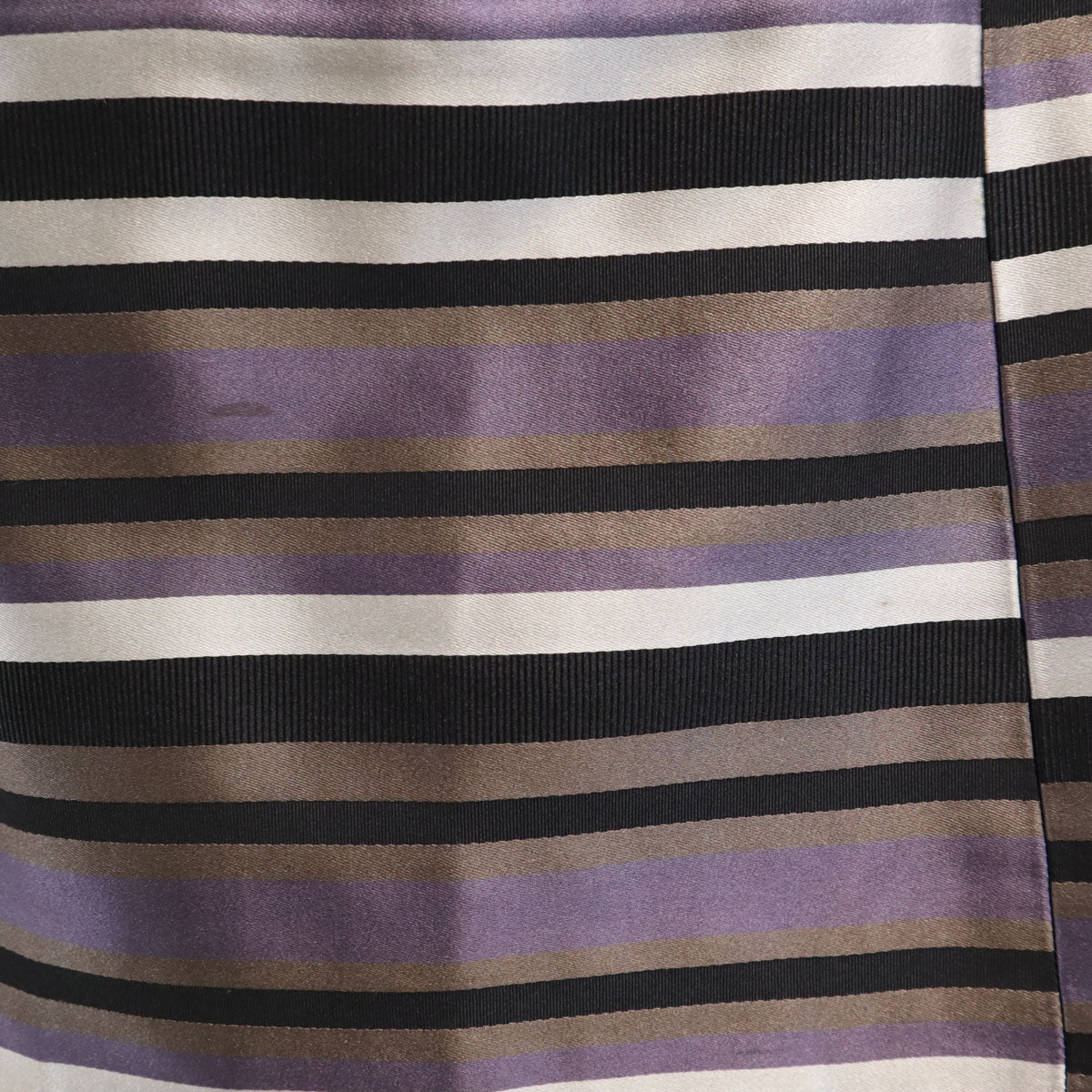 LOUIS VUITTON ルイヴィトン フランス製 シルクブレンド ボーダー柄 ミディ丈 タイトスカート 36 パープル レディース