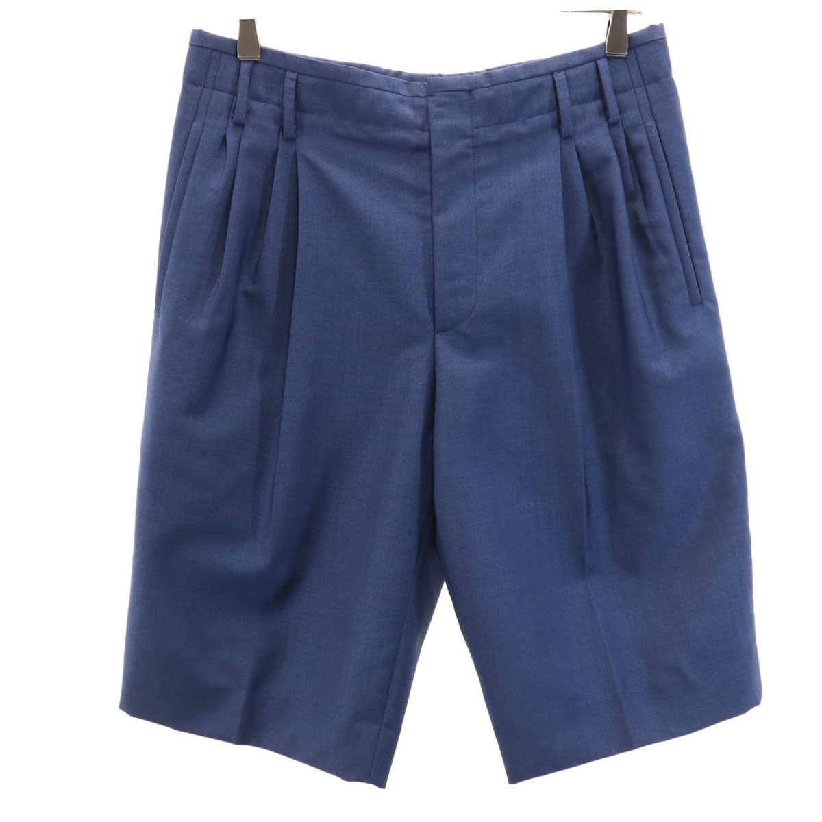 BALENCIAGA バレンシアガ イタリア製 タック ショートパンツ 44 ネイビー メンズ