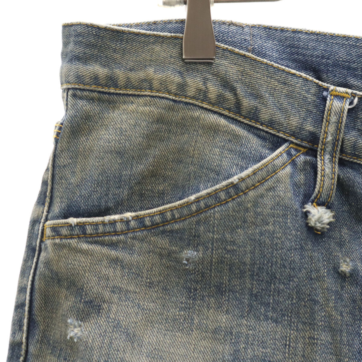 Alexander Wang アレキサンダーワン 日本製 ヴィンテージ加工 デニムショートパンツ W27 ウォッシュブルー レディース