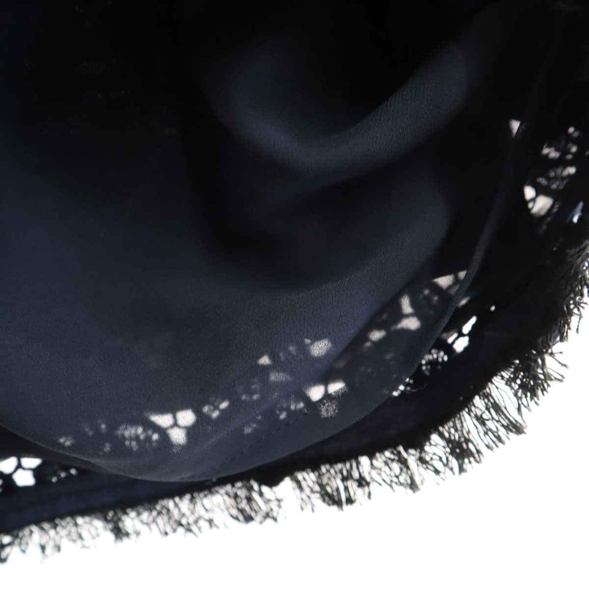 Rene ルネ ウールブレンド ミディ丈 スカート 36 ネイビー レディース