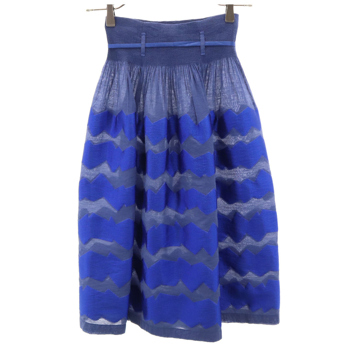 agnes b. アニエスベー ミモレ丈 スカート 1 ブルー レディース