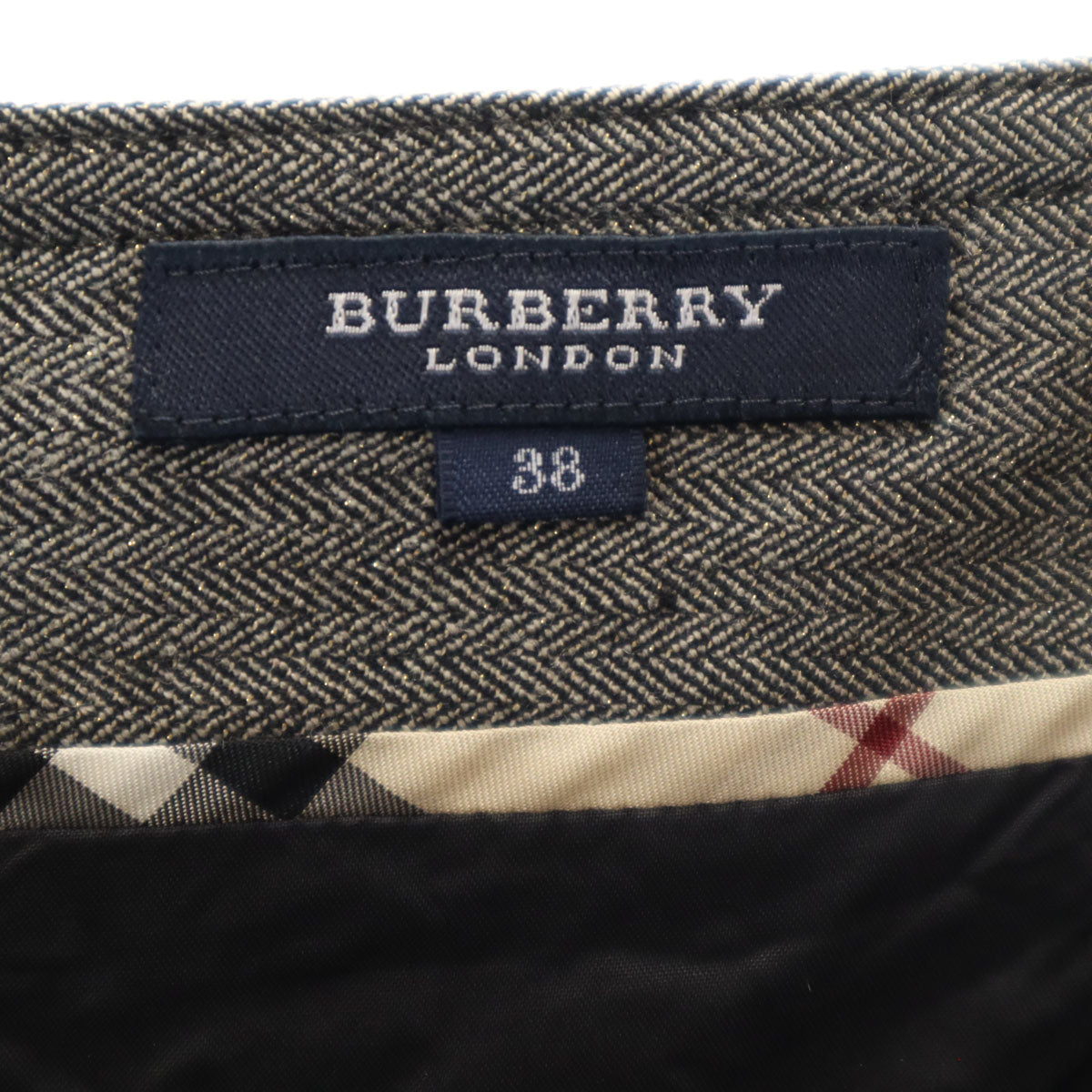 BURBERRY LONDON バーバリーロンドン ミモレ丈 スカート 38 グレー系 三陽商会 レディース