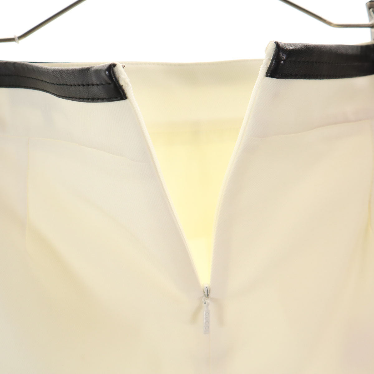 GUCCI グッチ イタリア製 ミニ丈 タイトスカート 38 ホワイト レディース