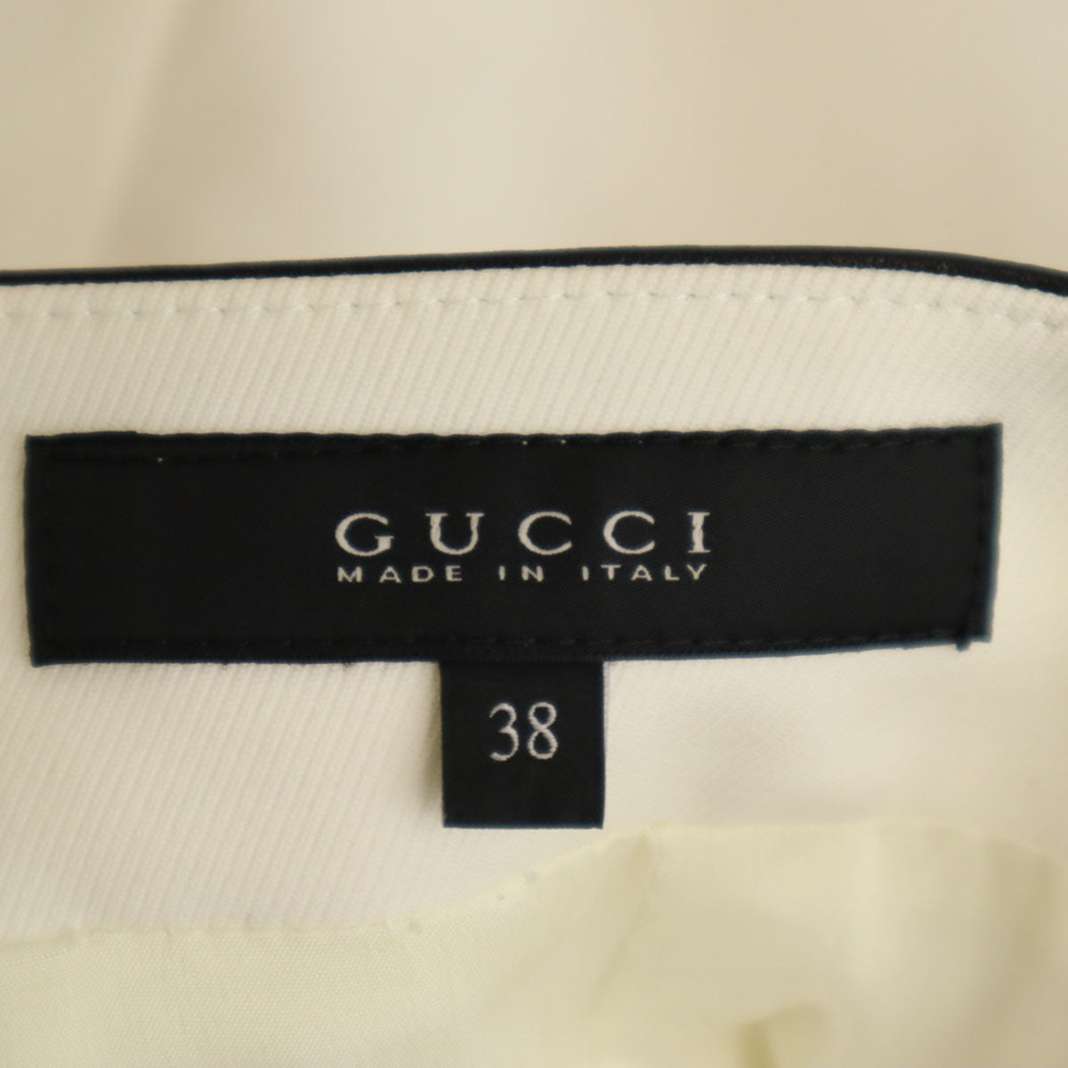 GUCCI グッチ イタリア製 ミニ丈 タイトスカート 38 ホワイト レディース