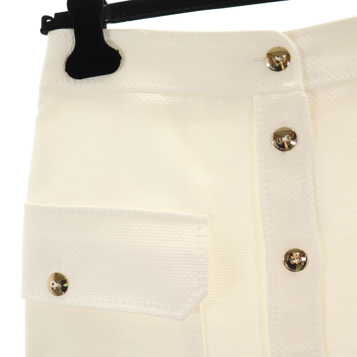 Emilio Pucci エミリオプッチ イタリア製 ミモレ丈 タイトスカート 38 アイボリー ハンガー付き レディース