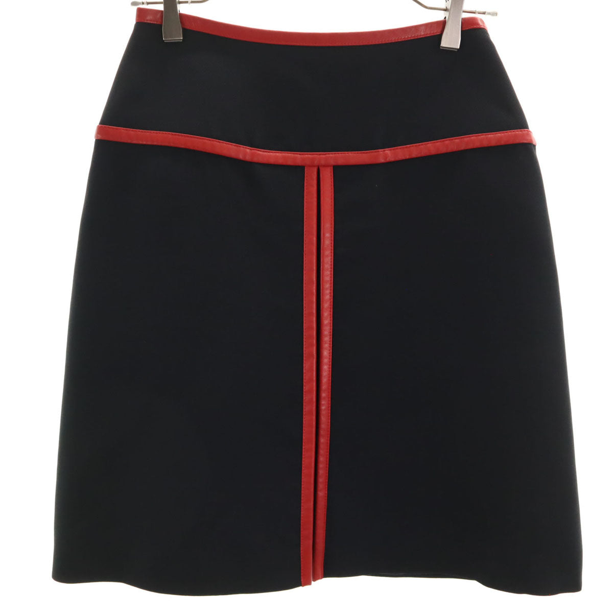 PRADA プラダ イタリア製 ミディスカート 38 ブラック レディース