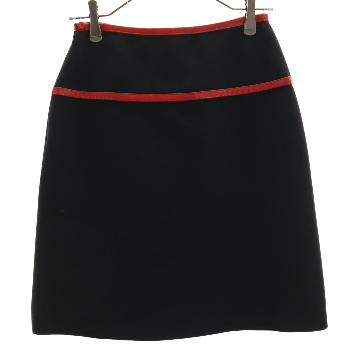 PRADA プラダ イタリア製 ミディスカート 38 ブラック レディース