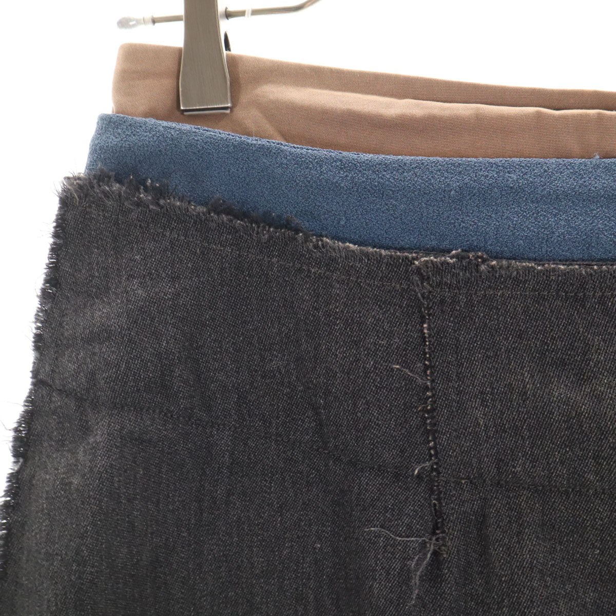 MARNI マルニ イタリア製 カットオフ加工 レイヤード ミディスカート 38 チャコールグレー レディース