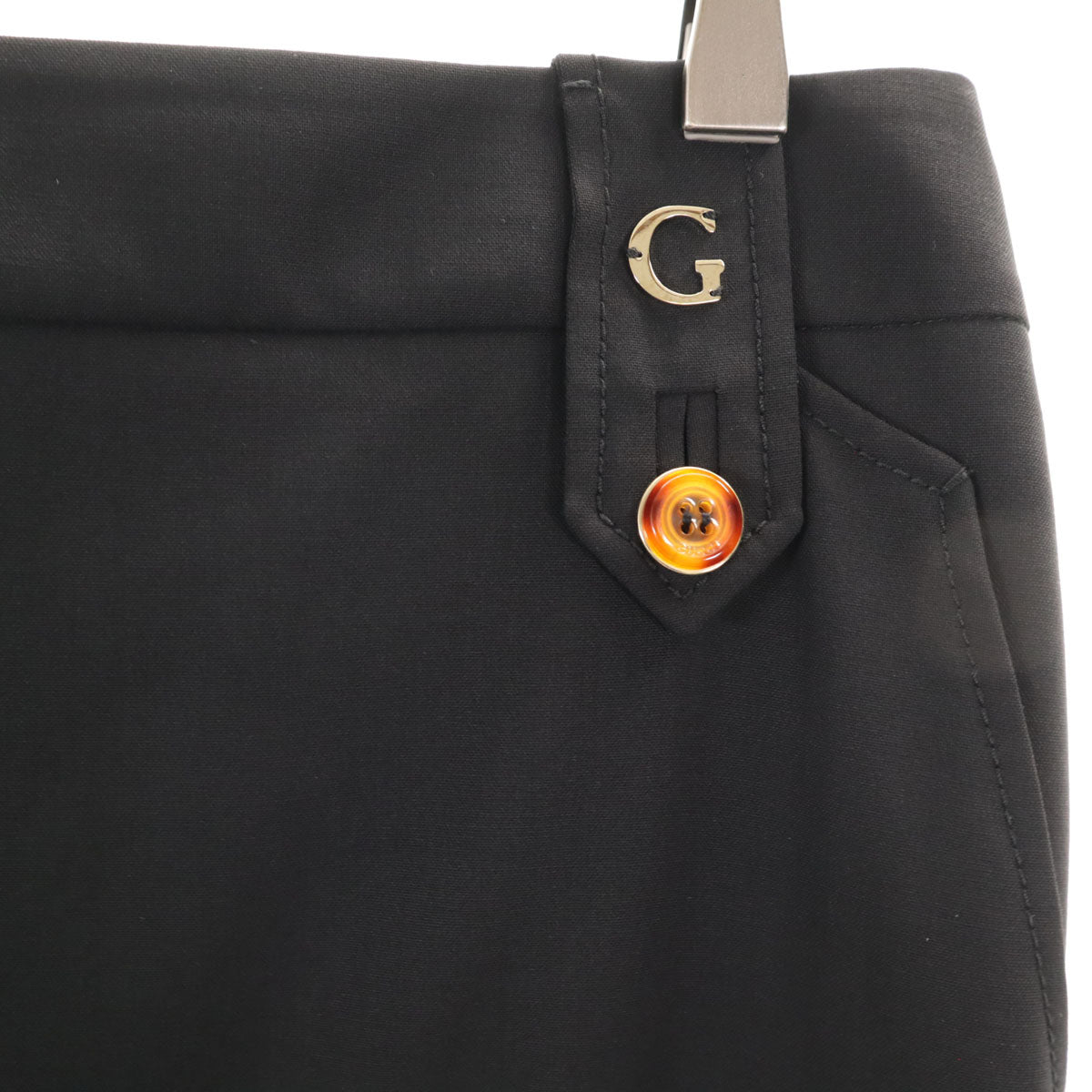 GUCCI グッチ イタリア製 ミディ丈 タイトスカート 38 ブラック レディース