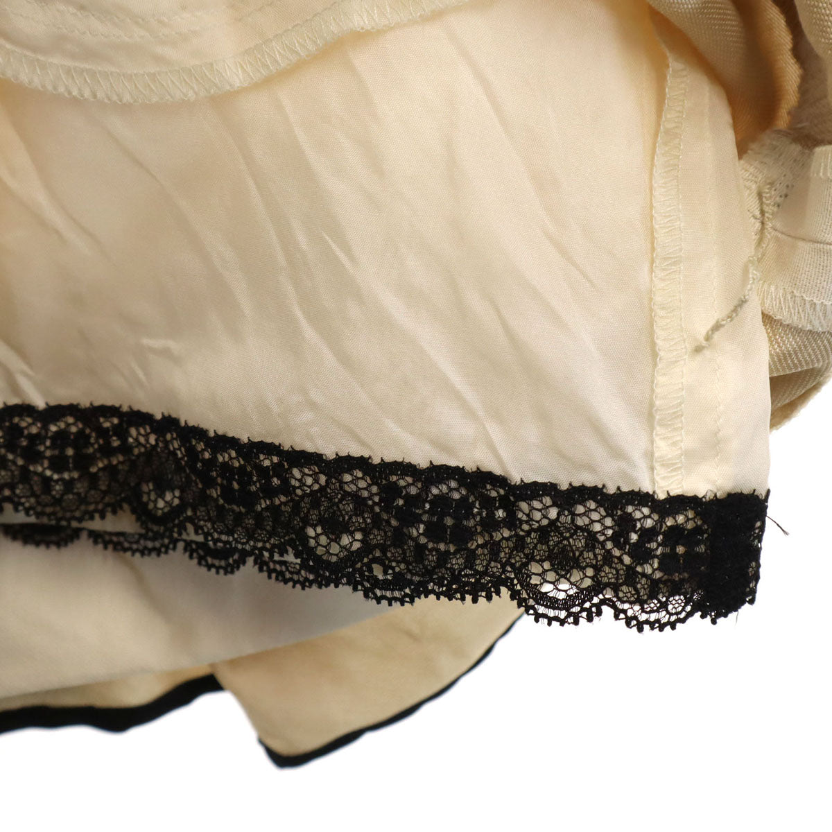 FOXEY フォクシー 日本製 シルク ミディスカート 38 ベージュ レディース