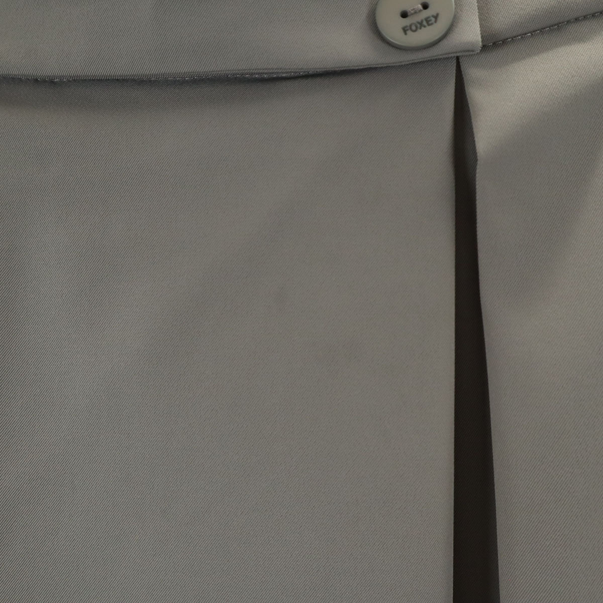 FOXEY NEW YORK フォクシーニューヨーク 日本製 ミディ丈 ボックス プリーツスカート 38 グレー レディース