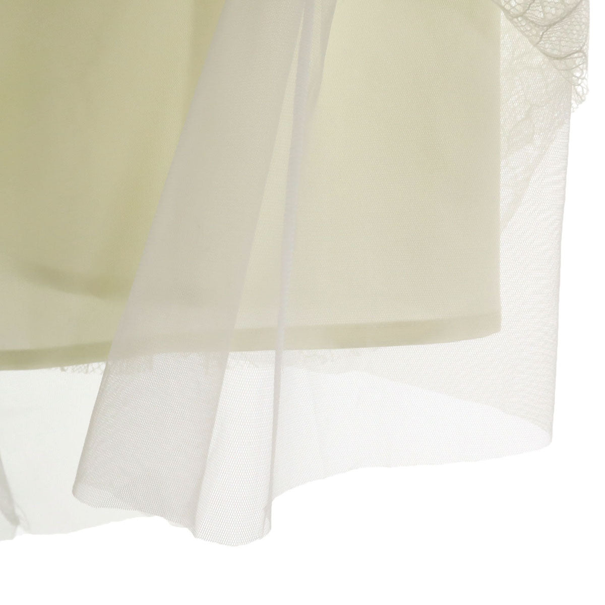 未使用 Diagram ダイアグラム ロング丈 レース チュール スカート 36 ホワイト系 レディース