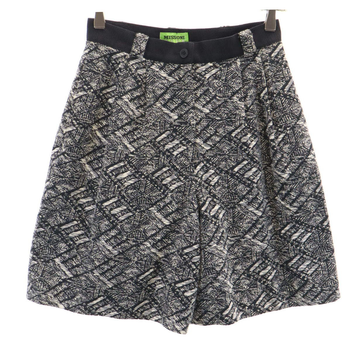MISSONI CLUB ミッソーニクラブ 総柄 ショートパンツ 42 黒系 レディース
